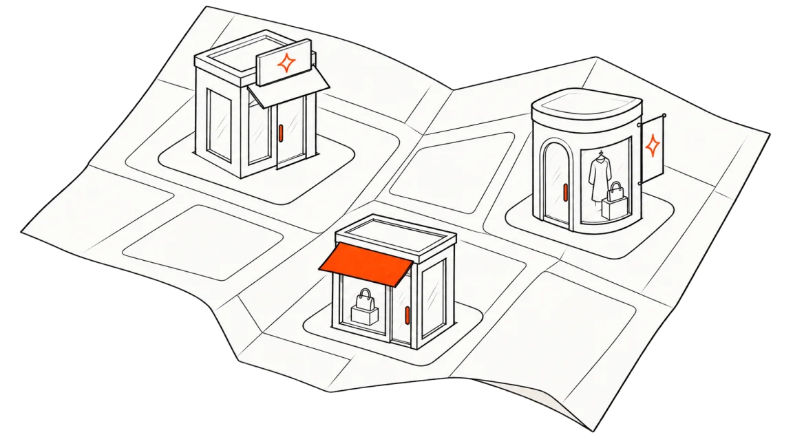 Illustrated Storefront shopping districts